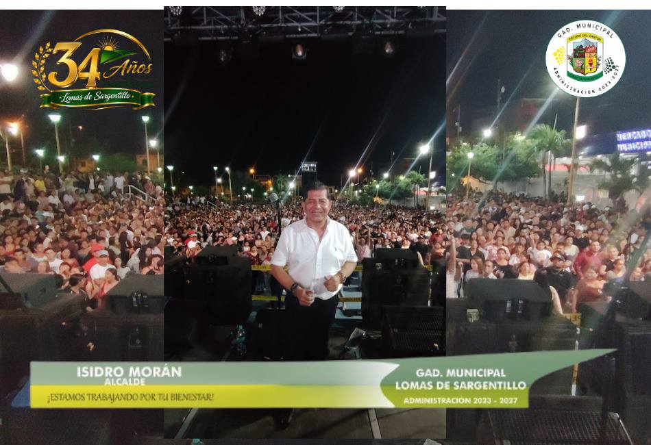 Lomas de Sargentillo celebra 34 años de cantonización con baile y música en el Parque 2 de Mayo