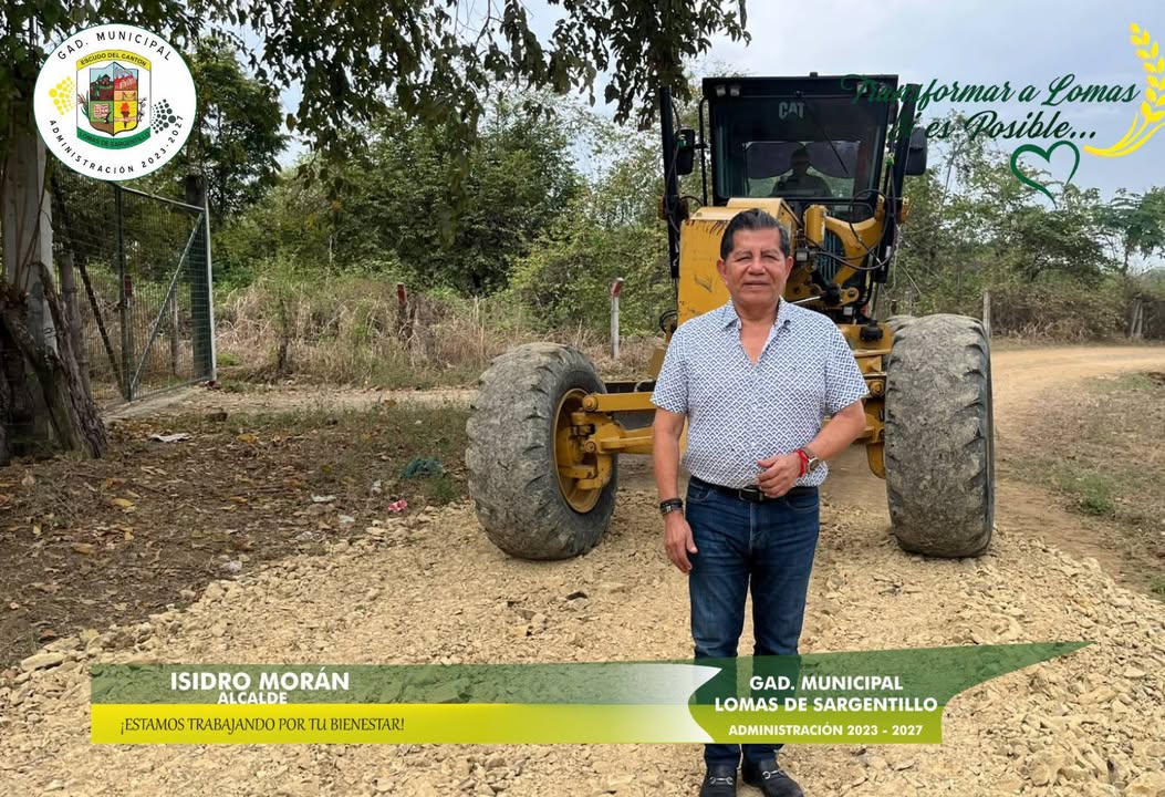 Alcalde Isidro Morán lidera obras de mantenimiento en vía al sector Membrillo