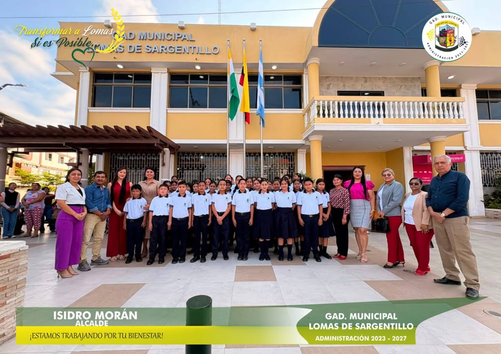 Lomas de Sargentillo celebra su aniversario cantonal con actos cívicos y presencia educativa
