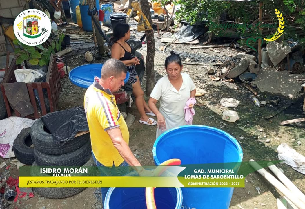 GAD de Lomas de Sargentillo lleva agua potable a El Mamey y Estero Loco