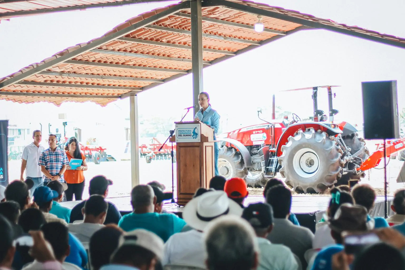 Prefectura del Guayas inaugura Centro de Mecanización en Santa Lucía para pequeños agricultores