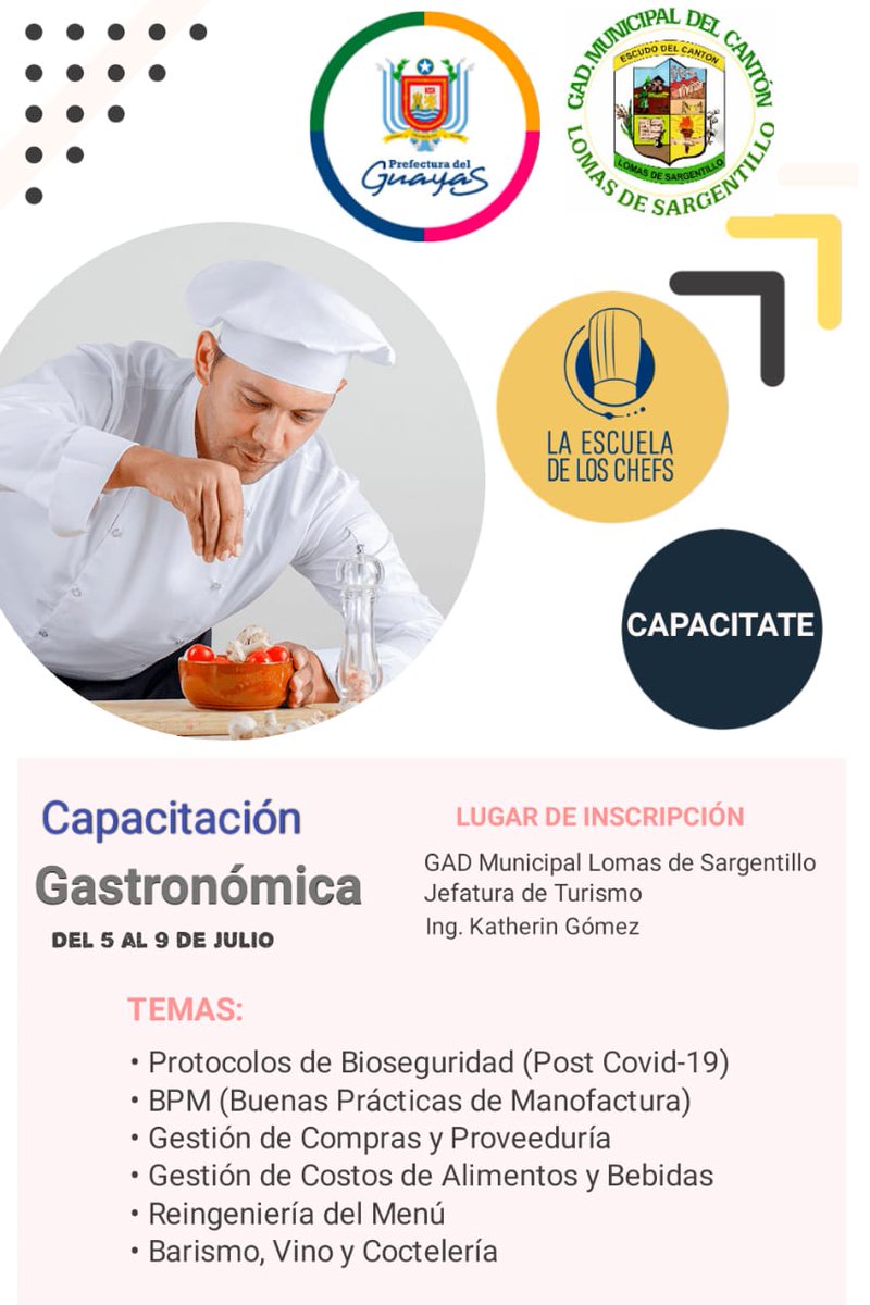 Lomas de Sargentillo ofrece capacitación gastronómica gratuita en julio