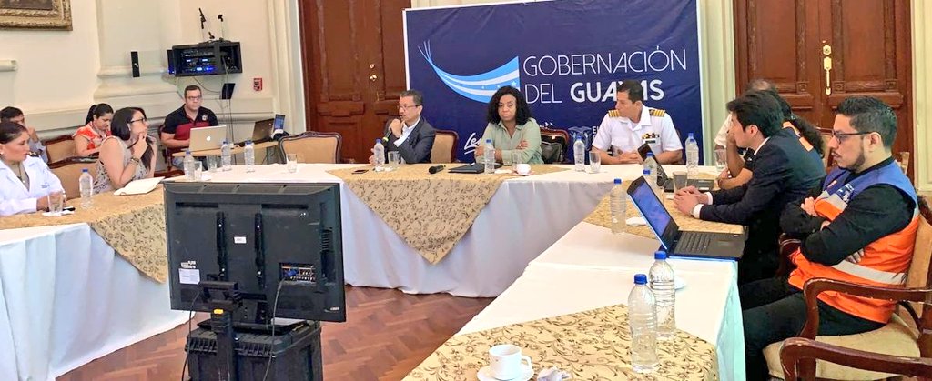 Directora General de Riesgos participa en MTT 2 por brote viral en Guayas