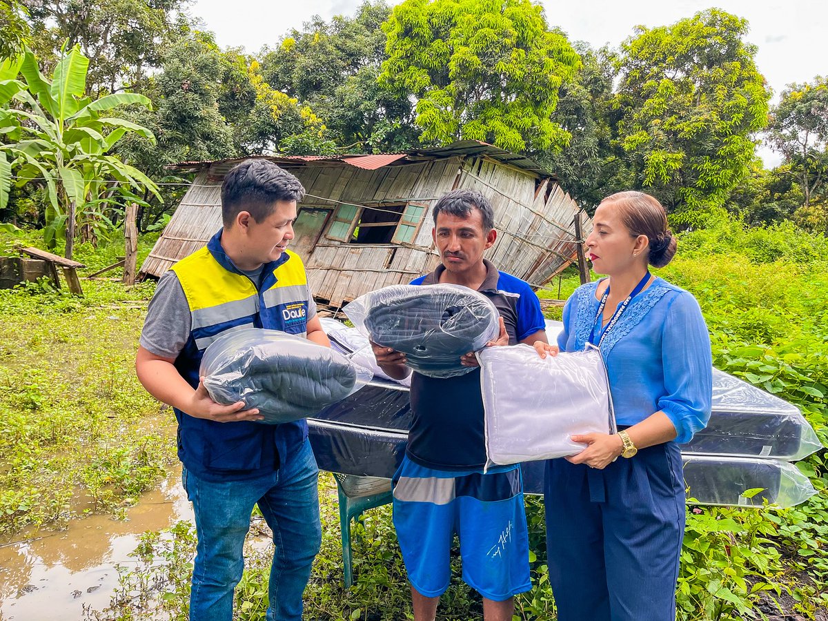 Municipio de Daule entrega ayuda a familia tras colapso de vivienda por temporal